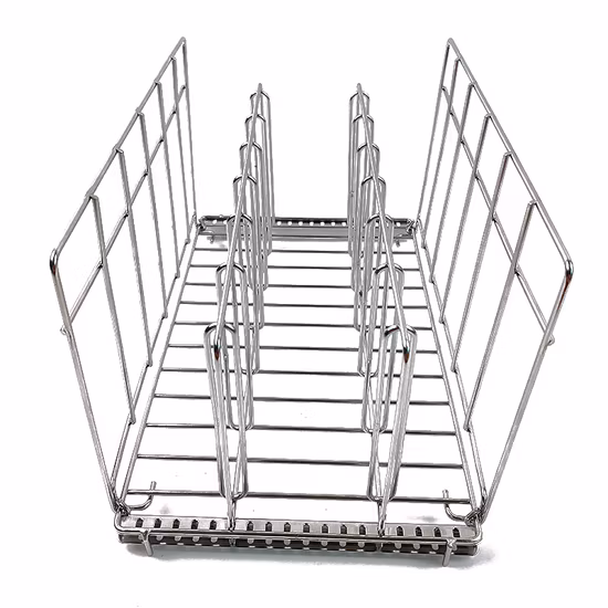 Stainless Steel Sous Vide Rack with Adjustable No-Float Top Bar for Most 12qt Containers