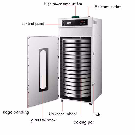 Professional Dehydrator Fruit Industrial Meat Food Cassava Commercial Stainless Steel Vegetables Dehydrator Machine